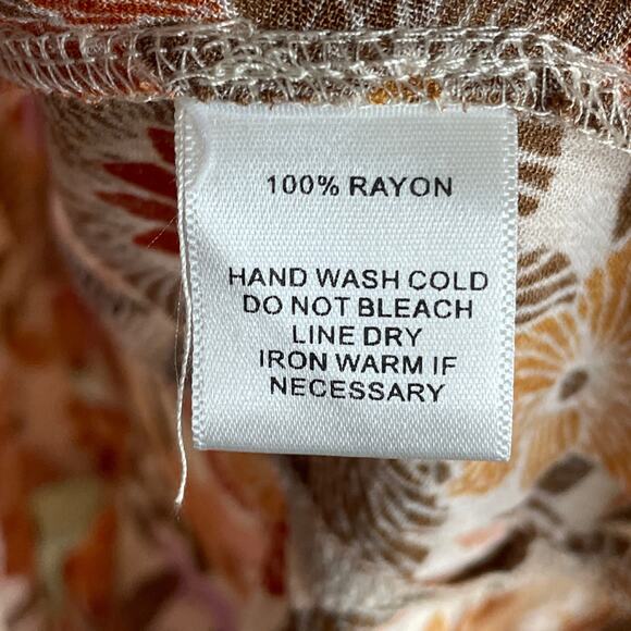 Talulah Gotta Have It Dress Long Sleeve Brown Purple Floral SZ Large - Picture 10 of 12